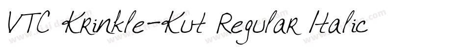 VTC Krinkle-Kut Regular Italic字体转换